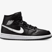 Resim Nike Air Jordan 1 Mıd Dv0991-001 Siyah Kadın Ayakkabı Siyah 
