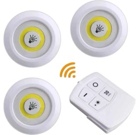 Resim Epilons LED Lamba 3'lü Uzaktan Kumandalı Yapışkanlı 