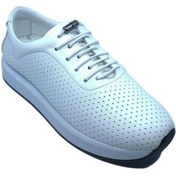 Resim JANESTT Beyaz - Kadın Hakiki Soft Deri Sneaker 428-sp-100 