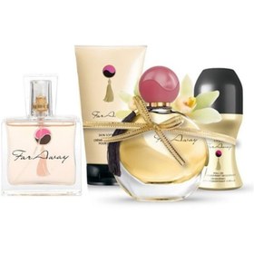 Resim Avon Far Away Parfüm Seyahat Boy Parfüm Vücut Losyonu Ve Roll-on Seti 