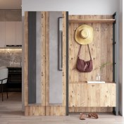 Resim Yurudesign ML18 Iron Metal Vestiyer Portmanto Ayakkabılık 4.Kombin 