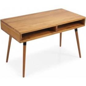 Resim Mobenta Slot Desk Masif Çalışma & Laptop Masası, 2 Gözlü Depolama - 120 Cm, Tk Ahşap 