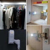 Resim HOTU 10 Adet Hareket Sensörlü LED Dolap Işıkları - Sıcak & Beyaz Işık, Gri Plastik Tasarım, Mutfak, Dolap, Yatak Odası ve Oturma Odası için Pil ile Çalışır, Kapılara & Dolaplara Kolay Kurulum 