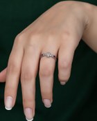 Resim Papatya Silver Gümüş Prenses Yüzük. Renkli Taşlı Ayarlanabilir Ölçü. Rodyum Kaplama 925 Ayar Gümüş 