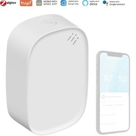 Resim Youtek Ev İçin Akıllı Tuya Zigbee Sicaklık Nem Sensörü - Uzak Kontrol Ve Veri İzleme, Gateway İle Akıllı Cihazlar İle Bağlantı 