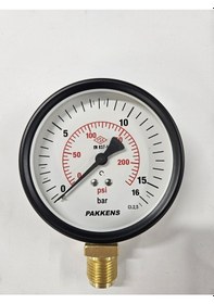 Resim Çap 100 ALTtan 16 Bar Kuru Manometre - Pakkens 