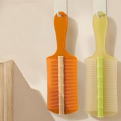 Resim Taşınabilir İnce Dişli Saç Tarak Asma Deliği ile - Kepek ve Bit Takılması Giderme, Ergonomik ABS Plastik Sap, Turuncu & Sarı, Temizlemesi ve Saklaması Kolay, Tutuş Tasarımı, Baş Bitleri Giderme | Kolay Asılabilir Depolama | İnce Dişli Tarak 