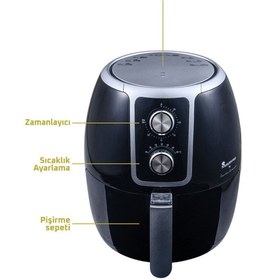 Resim Genel Markalar Airfryer Yağsız Fritöz 3,4 Litre Kapasiteli 1500 W Bgmp-9177 