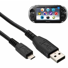 Resim POPKONSOL Playstation Vita Slim Şarj Ve Data Kablosu Vita 2000 Uyumlu Şarj Kablosu Vita Slim Mikro Usb Kablo 