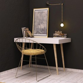 Resim My Mob Veronika Beyaz Çalışma Masası 