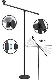 Resim Lastvoice BMS-02 Hareketli Kol Döküm Tabanlı Boy Mikrofon Standı Sehpası 