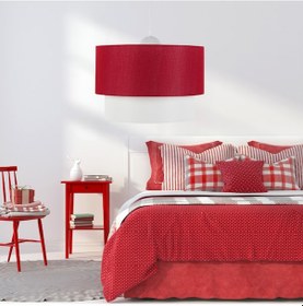 Resim Pasta Tekli Bordo Kumaş Sarkıt Yatak Odası Oturma Odası Çocuk Odası Avize Bordo 