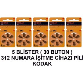 Resim 312 Numara 5 Paket Kodak Işitme Cihazı Pili 