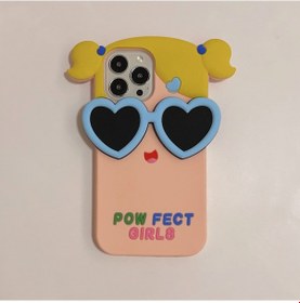 Resim Karikatür Powerpuff Girls Güneş Gözlüğü Iphone 14 Pro Max Uyumlu Silikon Cep Telefonu Kılıfı 