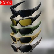 Resim Willowhaven 5 Adet Oval Kareli Askeri Gözlük Seti Kamuflaj Yeşil Aksan Dayanıklı Lens 