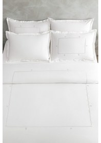 Resim Madame Coco Lilas Çift Kişilik Nakışlı Saten Nevresim Takımı - Açık Gri Nt0000000113çift Kişilik-açık Gri 