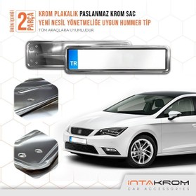 Resim İntachrom Seat Leon Krom Plakalık Hummer Tip 2 Adet 