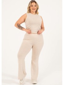 Resim Myline Triko Pantolon-bej Bej 