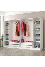 Resim Minar Kale 210cm 6 Bolme 4 Cek Gıyınme Dlp Beyaz 