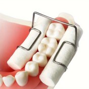 Resim 4 Adet Dentpro Düşük Reaktivite Paslanmaz Çelik Diş Klemensleri - Kliniklerde ve Laboratuvarlarda Güvenli Diş İzolasyonu için Beyaz Köpük Tutuş Tasarımı, Metalik Bitiş, Profesyonel Sınıf Araçlar 