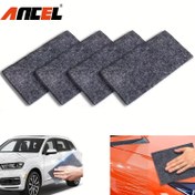 Resim Araba Çizikleri İçin 4 Adet Nano Sparkle Bez, Nano Sparkle Bez Araba Çizikleri Giderici Bez Yükseltme, Çok Amaçlı Nano Bez, Çizikleri, Dönelleri ve Boya Kalıntılarını Kolayca Onarır 