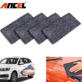 Resim Araba Çizikleri İçin 4 Adet Nano Sparkle Bez, Nano Sparkle Bez Araba Çizikleri Giderici Bez Yükseltme, Çok Amaçlı Nano Bez, Çizikleri, Dönelleri ve Boya Kalıntılarını Kolayca Onarır 