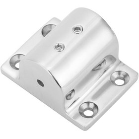 Resim Moveevo Gemi Tutamak Demiri Tabanı - 316 Paslanmaz Çelik, 25mm Boru İç Çapı, 90 Derece Kare Taban, Tuzlu Suya Dayanıklı K3441 