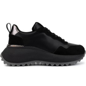 Resim Tamer Tanca Kadın Suni Deri Siyah Süet/Antrasit Sneakers & Spor Ayakkabı 