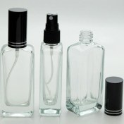 Resim D&B Parfüm Şişesi 50 ml (5 Adet) S(TEKRAR DOLDURULABİLİR) iyah Kapak Plastik Valf Içbükey Boş Şişe 