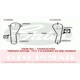 Resim GATES 5027 Triger Eksantrik Kayışı Corolla Uyumlu 88-92 Ae92 1.6 Karbüratörlü 094X190 