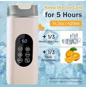Resim Meridiangoods Beyaz Usb Şarjlı Portabl Blender 22001 Rpm 12 Bıçaklı Seyahat Spor Smoothie 