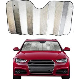 Resim Zenvia 120*55 cm Ambalajlı Vantuzlu Araç Içi Ön Cam Perdesi Katlanabilir Güneşlik (4887) ZNVA-GO3146 