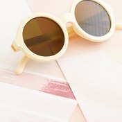 Resim Banamio Soho Unisex Çocuk Uv400 Korumalı Iskandinav Güneş Gözlüğü Ve Saklama Kabı 1-4 Yaş Için (KREM RENGİ) 