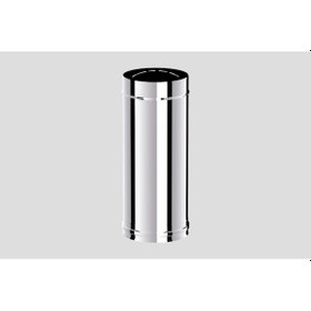 Resim PELET SOBA BORUSU / BOY: 25-16 CM / ÇAP: 8 CM / KROM RENK / 304 KROM / CONTALI / BABA'S STOVE - 