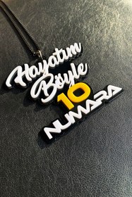 Resim Pleksimanya Hayatım Böyle 10 Numara Araç Dikiz Aynası Süsü 