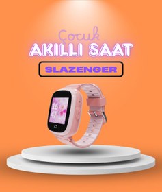 Resim Slazenger SL.09.2158 Pembe Sim Kartlı Çocuk Akıllı Saat Gps + Görüntülü Konuşma + 4g 