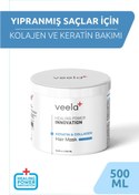 Resim Veela yıpranmış saçlar için kolajen ve keratin bakım maskesi - keratin & collagen hair mask 