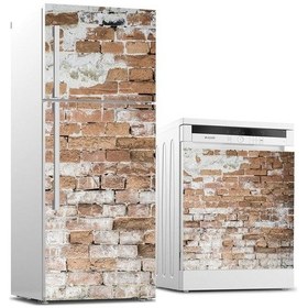 Resim Buzdolabı Ve Bulaşık Makinası Beyaz Eşya Sticker Kaplama Tuğla Du 