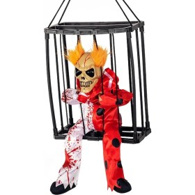 Resim Hareketli Sesli Sensörlü Mahkum Joker Iskelet Dekorasyon 22X27 cm 