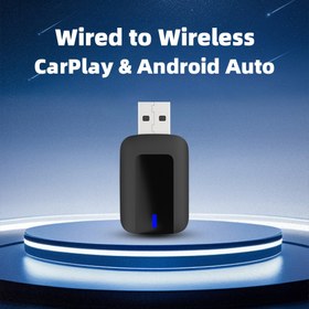 Resim 1 adet 2025 Yükseltilmiş Kablosuz CarPlay & Android Auto Adaptörü, Fabrika Kablolu Desteği Gerektirir (Yedek Parça Ünitesi Değil). USB/Type-C ile Anında Kabloyu Kablosuz Dönüşür, Geliştirilmiş Çipset ve Kompakt Tasarım, Düşük Gecikme. Tak-Oynat Evrensel Uyum 