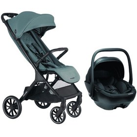 Resim Easywalker Jackey Xl Travel Sistem Bebek Arabası Forest Green - Merkürbebe Guardix Anne Kucağı Antrasit 