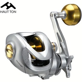 Resim HAUT TON YL200 Metal Baitcasting Makaraları, 6.3:1 Yüksek Hız Dişli Oranı, Maksimum 12kg Çekiş Gücü, Manyetik Fren, Noel ve Cadılar Bayramı Tatili İçin Mükemmel Tatlısu & Tuzlu Su Balıkçılığı, Büyük Balıkları Yakalamak İçin Uygun, Şükran Günü İçin Mükemmel 