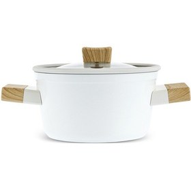 Resim Karaca X Refika Swiss Crystal Creamy Wood Tencere 14 Cm Beyaz 