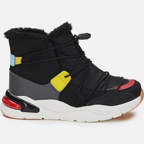 Resim Vicco Pablo Kürklü Erkek Çocuk Siyah Bot Siyah 