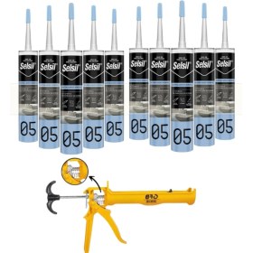 Resim Selsil Duşakabin Silikonu Şeffaf 280 Ml 10 Adet ,alüminyum Tabanca Şeffaf 