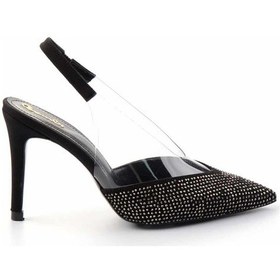 Resim Mat Siyah Platin Kadın Abiye Ayakkabı K01209153038 Diğer 