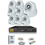 Resim IDS D-2028HD-SET8-1TB 8 Kameralı 1080P Full HD 5 MP Sony Lensli Kamera Seti - 2028 