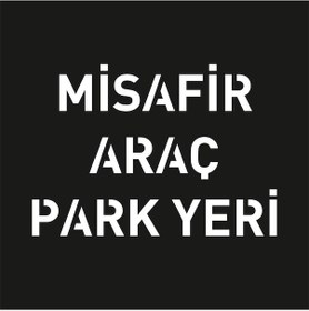 Resim Misafir Araç Park Yeri Şablonu Misafir Otopark Boyama Şablonu Sembolü 50x50 Cm 