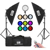 Resim Gdx Pro TLB-500 RGB İkili Set - Fotoğraf & Video Çekim Işığı 