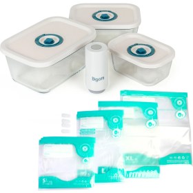 Resim 25 Parça Cam Vakumlu Saklama Kabı/ Vakumlu Poşet Seti 